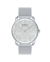 August Berg Morris & Co Strawberry Thief Silver  Mesh 38mm