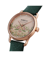 August Berg MORRIS & CO. PETITE Fennel Rose Gold Pink Dial Strawberry Thief 26mm