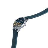August Berg MORRIS & CO. PETITE Indigo Silver Strawberry Thief | Indigo Embossed Leather 26mm