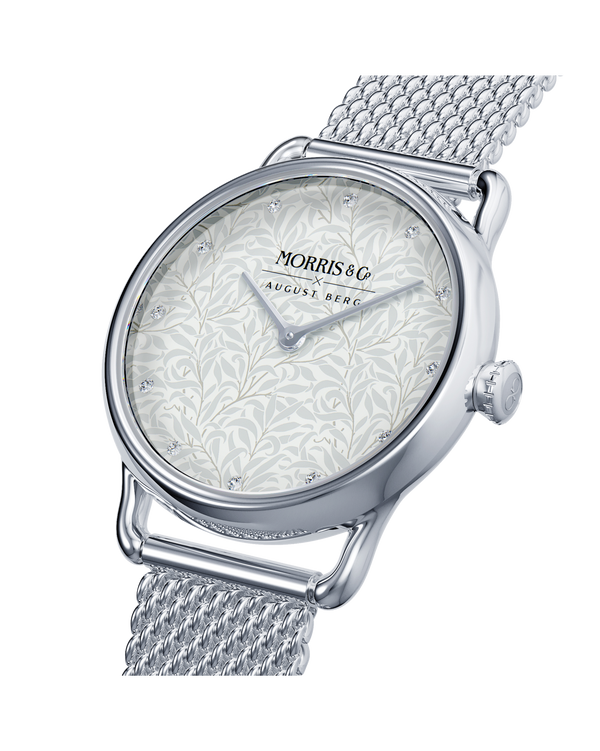 August Berg Morris & Co Willow Boughs Silver Mesh 26mm