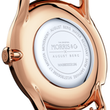 August Berg Morris & Co Pimpernel Rose Gold Indigo Perlon 38mm