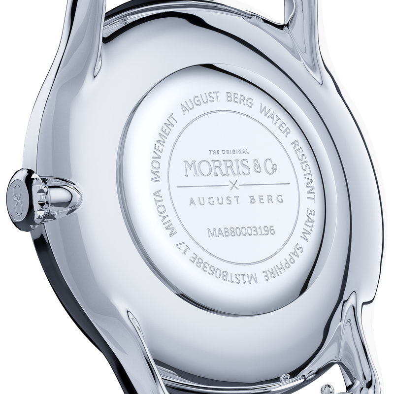 August Berg Morris & Co Strawberry Thief Silver  Mesh 38mm