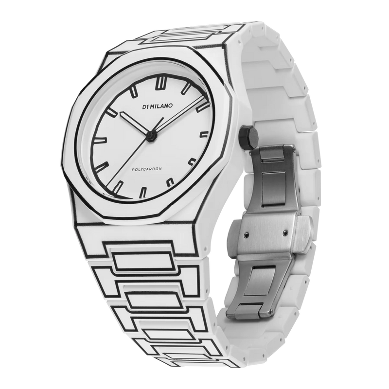D1 MILANO PCBJ34 POLYCARBON 40.5MM - WHITE SKETCH