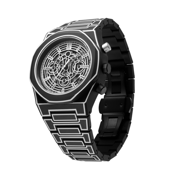 D1 MILANO PHBJ14 Black Sketch Polychrono 40.5 mm