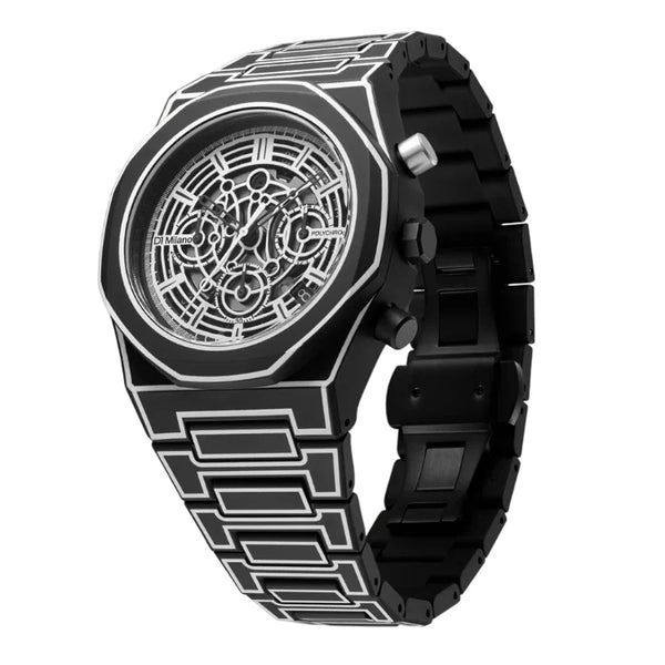 D1 MILANO PHBJ14 Black Sketch Polychrono 40.5 mm