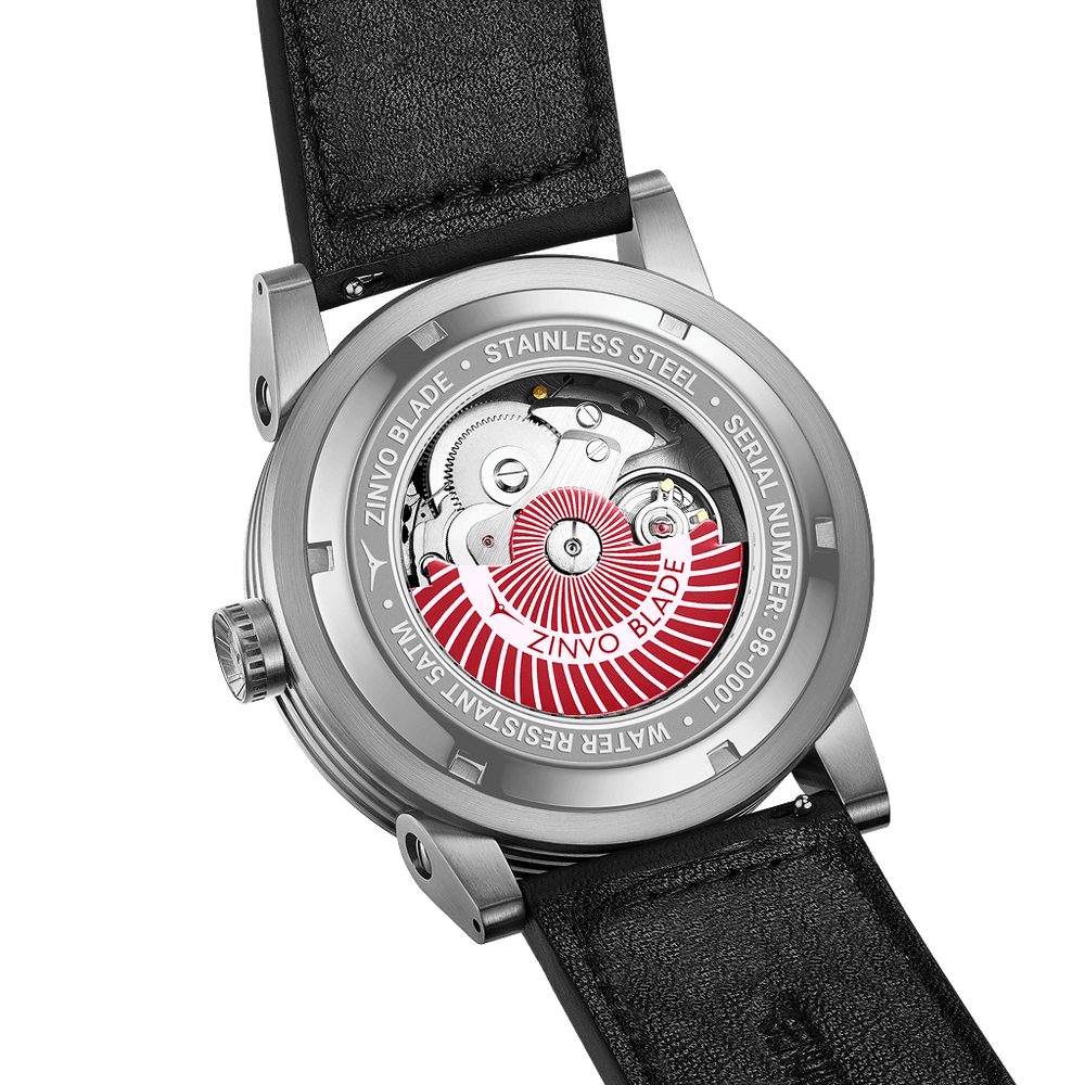 Zinvo Blade Silver Red Gem – Klassy Watches