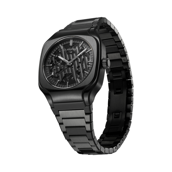 D1 MILANO SLBJ02 Soot Depth Square Bracelet 37 mm