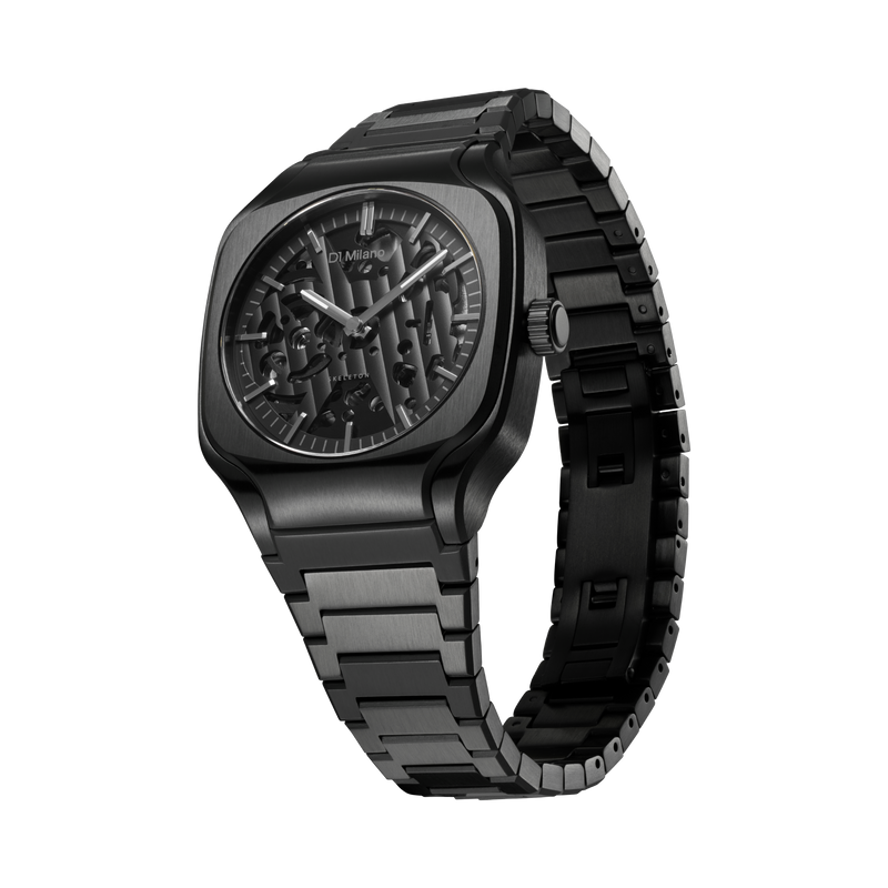 D1 MILANO SLBJ02 Soot Depth Square Bracelet 37 mm
