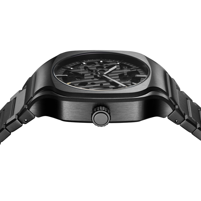 D1 MILANO SLBJ02 Soot Depth Square Bracelet 37 mm