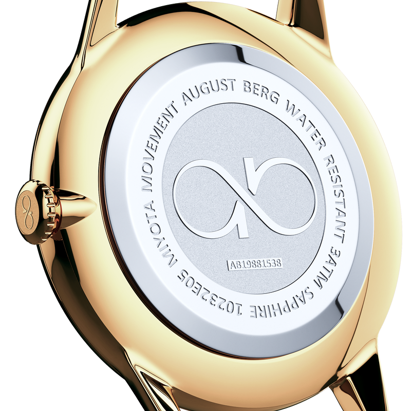 August Berg Serenity Ash & Orchid Rose Gold  Mesh 32mm