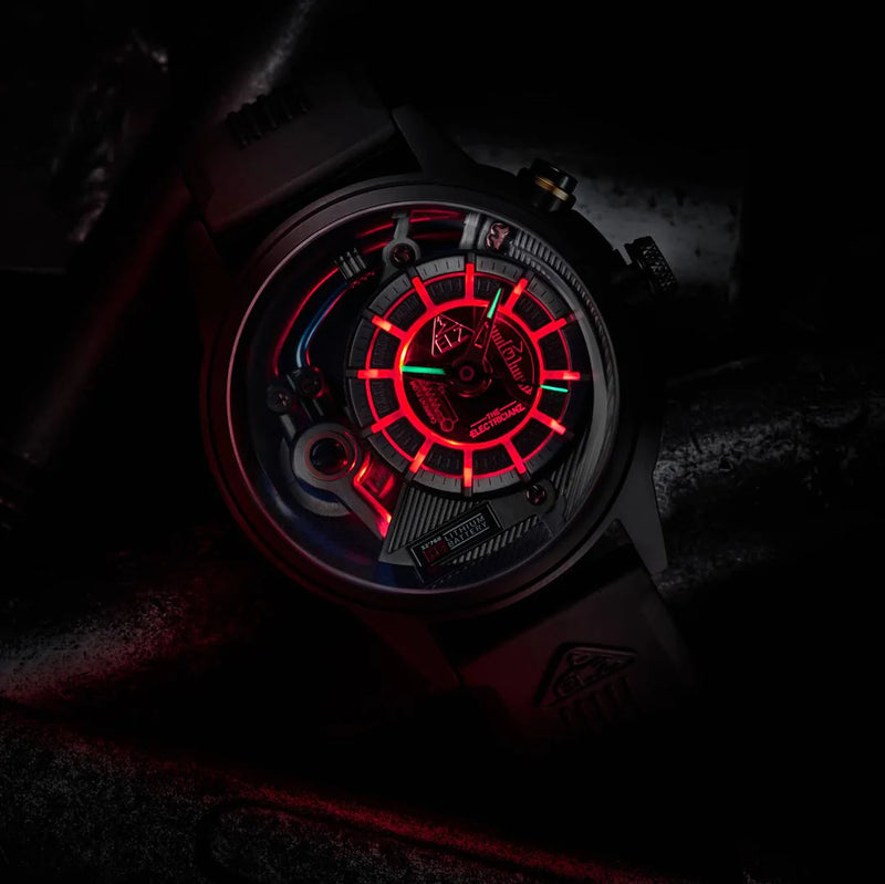 Electricianz The Dark Z 45mm With Black Suede Leather Strap