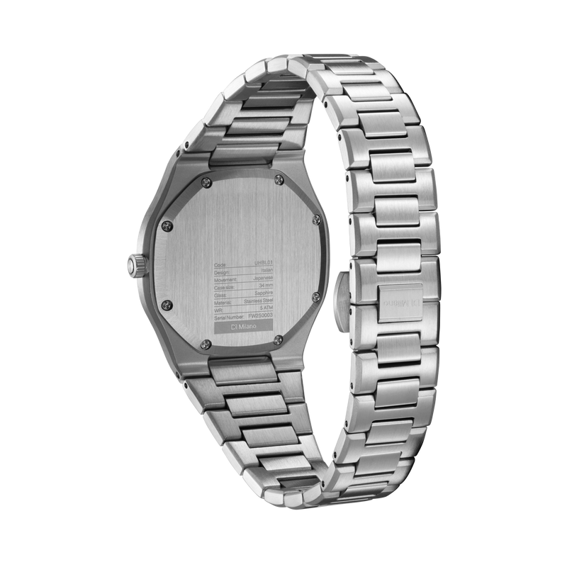 D1 MILANO UHBL01 Silver Mellow Ultra Thin 34 mm
