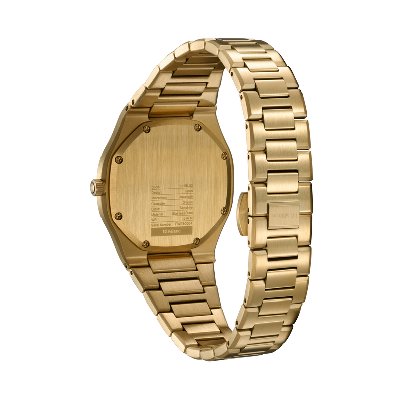 D1 MILANO UHBL02 Gold Mellow Ultra Thin 34 mm
