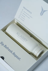 Klassy Watch Water Bottle White