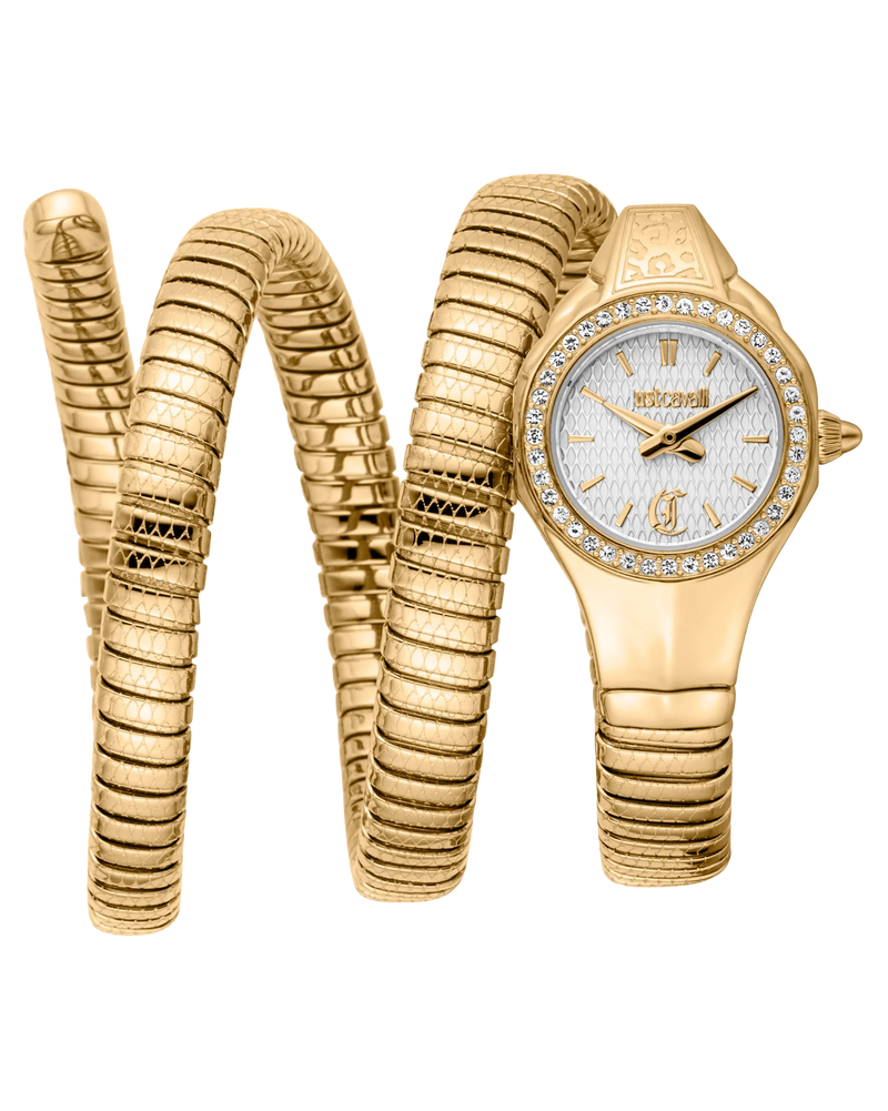 Just Cavalli Signature Snake Vita - Yellow Gold Silver
