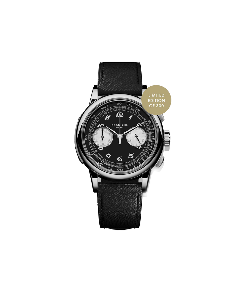 Corniche Heritage Chronograph Noir Blanc – Klassy Watches