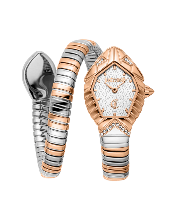 Just Cavalli Signature Snake Speranza - Silver Rose Gold