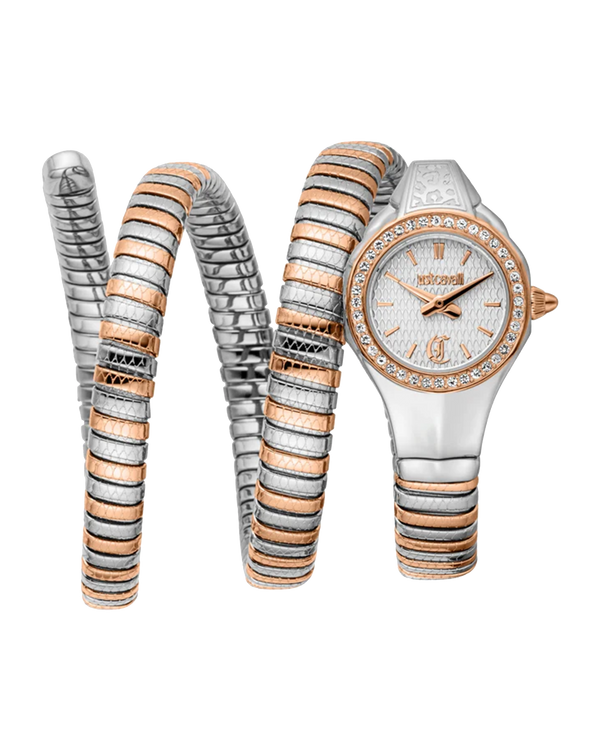 Just Cavalli Signature Snake Vita - Two Tones YG Silver