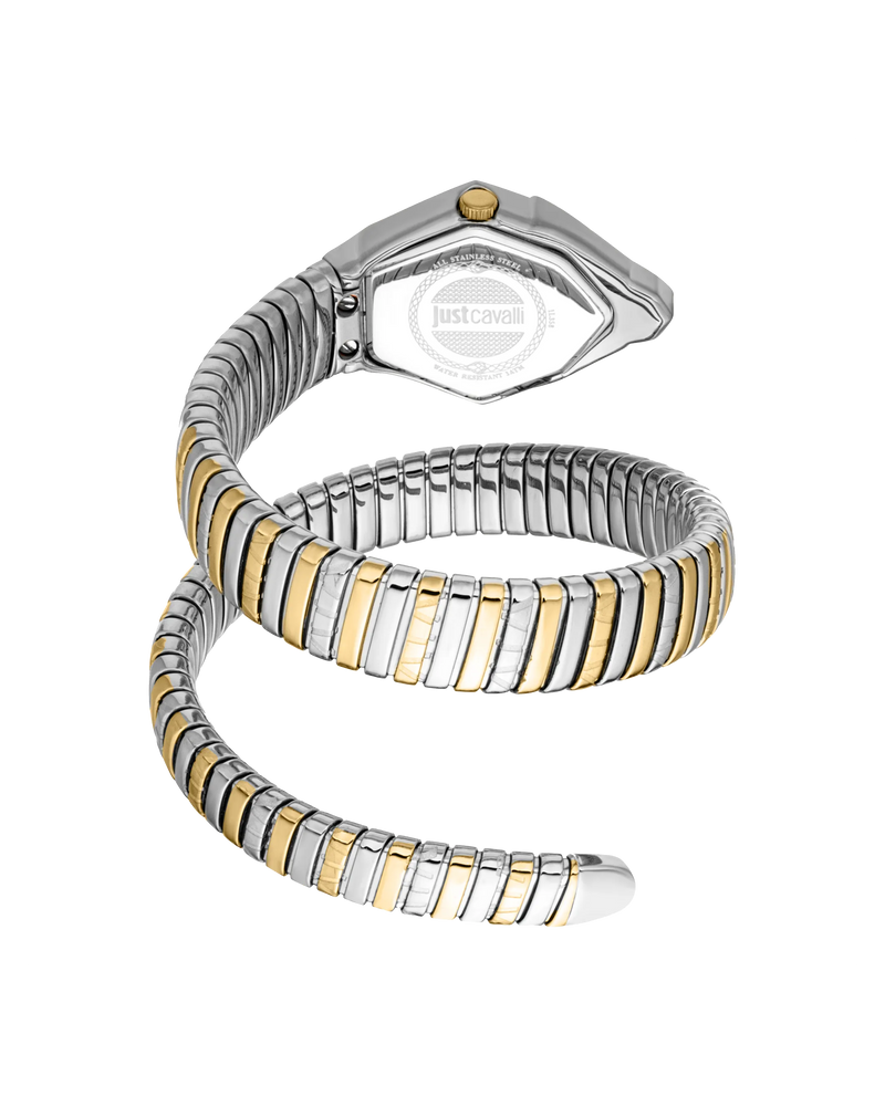 Just Cavalli Signature Snake Gemma - Two Tones YG Green