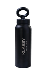 Klassy Watch Water Bottle Black