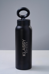 Klassy Watch Water Bottle Black