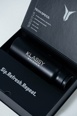 Klassy Watch Water Bottle Black