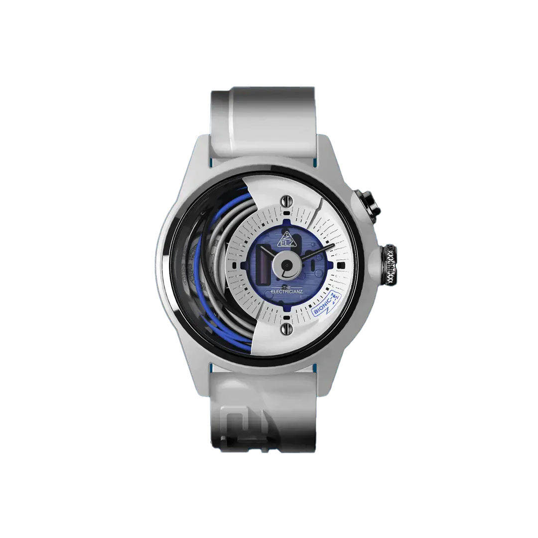 Bionic Watch Electricianz The Bionic Z White Rubber 42mm – Klassy Watches