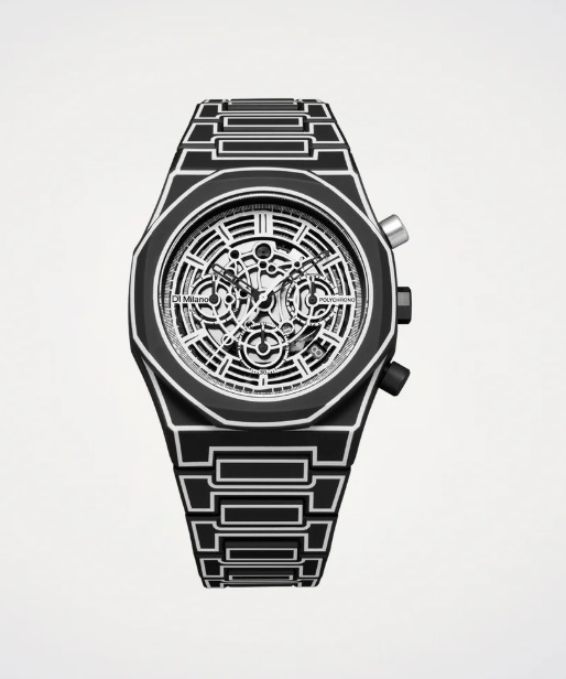D1 MILANO PHBJ14 Black Sketch Polychrono 40.5 mm