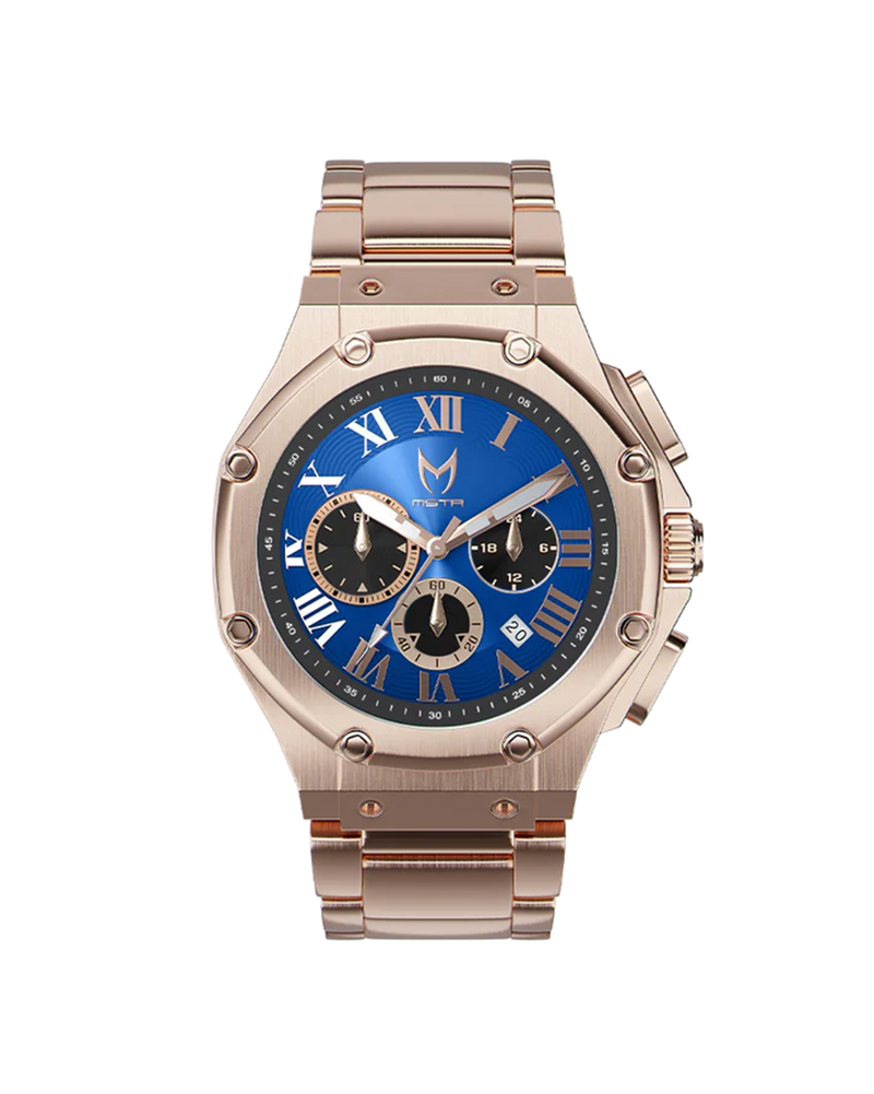 MSTR AM1047SS - AMBASSADOR ROSE GOLD & BLUE WATCH