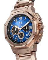 MSTR AM1047SS - AMBASSADOR ROSE GOLD & BLUE WATCH