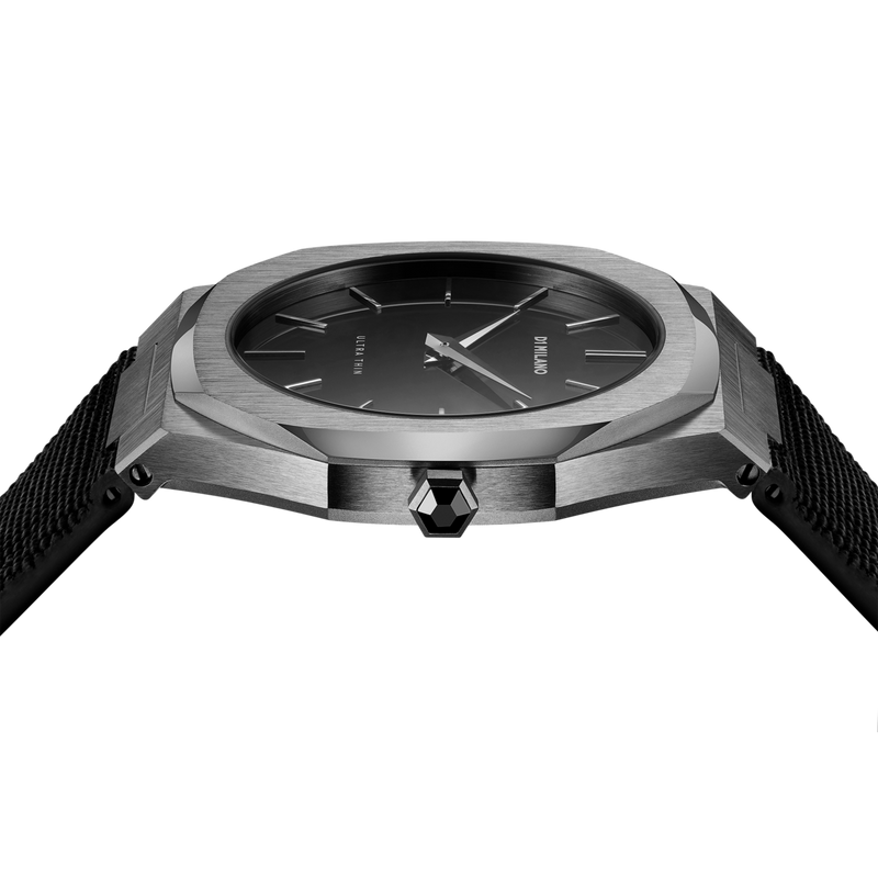 D1 MILANO UTNJ02 Nylon Ultra Thin, Gunmetal watch for men, watch for men, Gunmetal watch, men watch, Black dial watch, Black dial watch for men, Nylon watch, Nylon Strap.