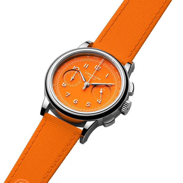 Corniche Heritage Chronograph L’Été Sans Fin Stainless Steel with Orange Dial