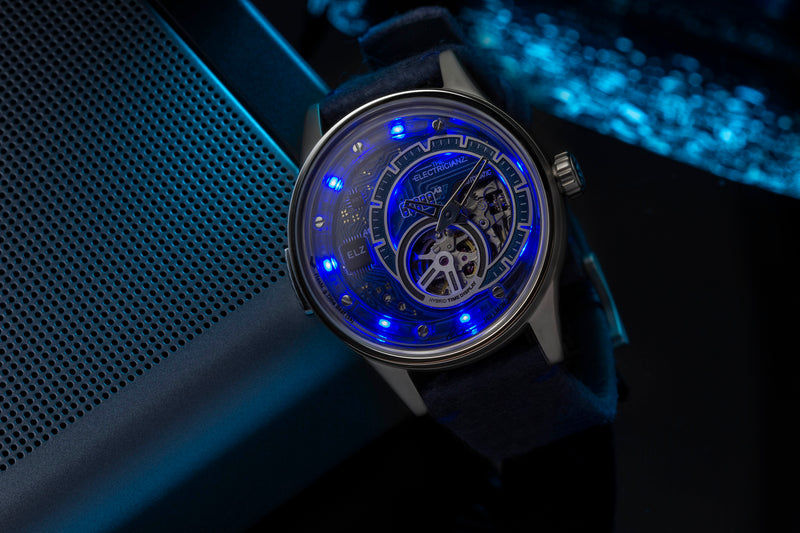 Electricianz The Hybrid E-Blue Leather 43mm