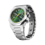 Silver watch for men, green dial watch, green dial watch for men, watch for men, Silver watch, men watch, D1 Milano