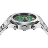Silver watch for men, green dial watch, green dial watch for men, watch for men, Silver watch, men watch, D1 Milano