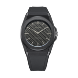 black watch for men, black watch, men watch, black carbon fiber dial watch, black carbon fiber dial watch for men, D1 Milano