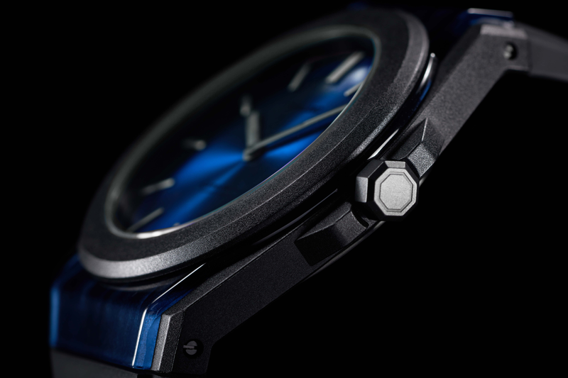 black watch for men, watch for men, black watch, men watch, blue dial watch, blue dial watch for men, D1 Milano