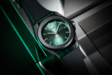 black watch for men, watch for men, black watch, men watch, green dial watch, green dial watch for men, D1 Milano
