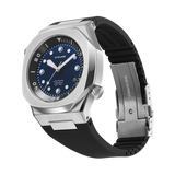 Silver watch for men, Silver watch, Watch for men, men watch, blue dial watch, blue dial watch for men, D1 Milano