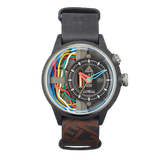 Electricianz The Carbon Z Black Leather Nato 45mm