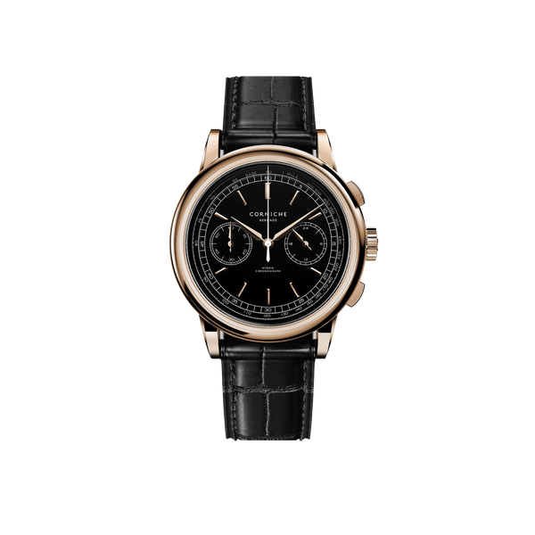 Corniche Heritage Chronograph Rose Gold with Black Dial