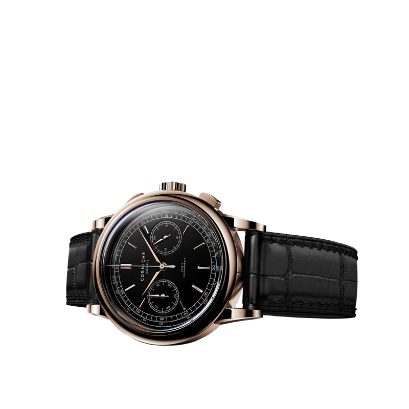 Corniche Heritage Chronograph Rose Gold with Black Dial