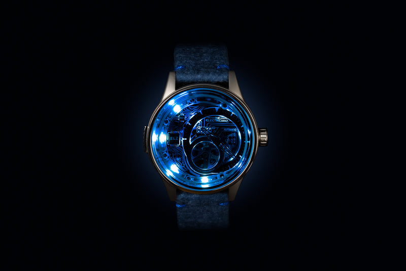 Electricianz The Hybrid E-Blue Leather 43mm