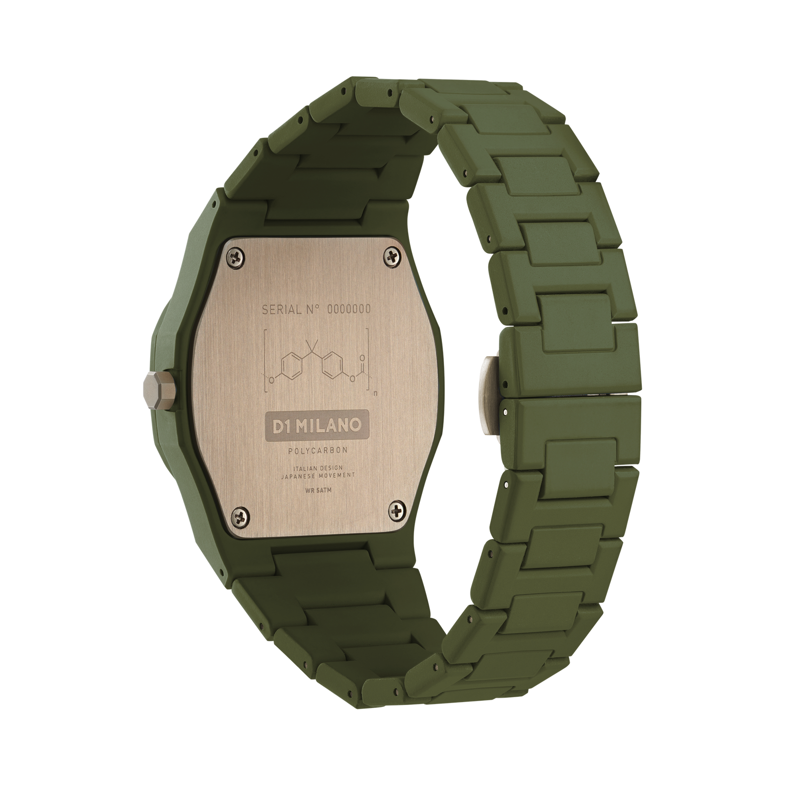 D1 MILANO PCBJ22 Military Green Polycarbonate 40.5mm – Klassy Watches