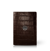 GC Passport Holder Croco Embossed Leather