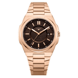 Zinvo Rival Rose Gold, Rose Gold watch for men, watch for men, Rose Gold Watch, men watch, Grow in The Dark Index and Hands Dial watch, Grow in The Dark Index and Hands Dial watch for men, Bracelet watch, Rubber Watch, Stainless Steel Strap, Premium silicone Strap, Brown Rubber Strap.