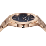 D1 MILANO UTBJ15 Rose Gold Ultra Thin, Rose Gold watch for men, watch for men, Rose Gold watch, men watch, Black dial watch, Black dial watch for men, Bracelet watch, Stainless Steel strap.