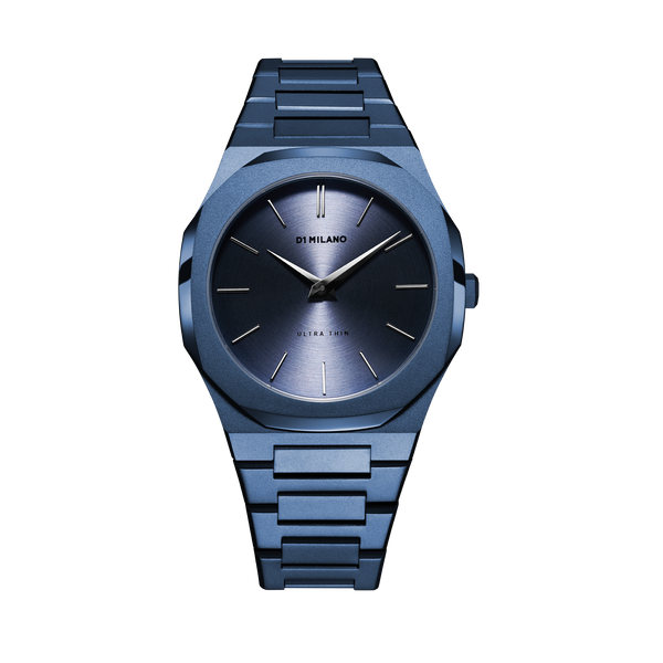 D1 MILANO UTBJ21 Midnight Ultra Thin, Blue watch for men, watch for men, Blue watch, men watch, Blue dial watch, Blue dial watch for men, Bracelet watch, Stainless Steel strap.