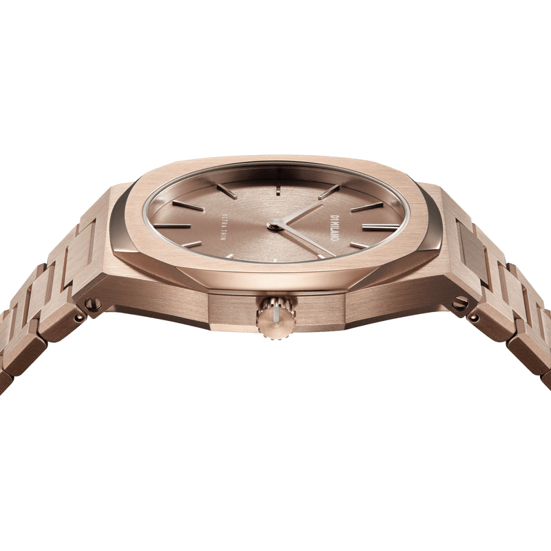 D1 MILANO UTBL04 Mulberry Ultra Thin, Rose Gold watch for women, watch for women, Rose Gold watch, women watch, Rose Gold dial watch, Rose Gold dial watch for women, Bracelet watch, Stainless Steel strap.
