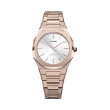  D1 MILANO UTBL09 Rose Cloud Ultra Thin, Rose Gold watch for women, watch for women, Rose Gold watch, women watch, White dial watch, White dial watch for women, Bracelet watch, Stainless Steel strap.